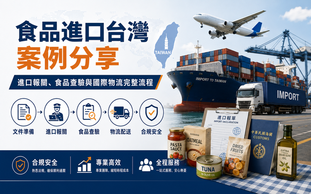食品進口台灣案例分享｜進口報關、食品查驗與國際物流完整流程